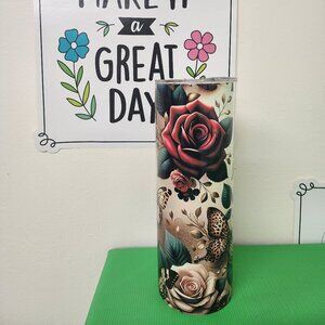 Leopard Rose Tumbler